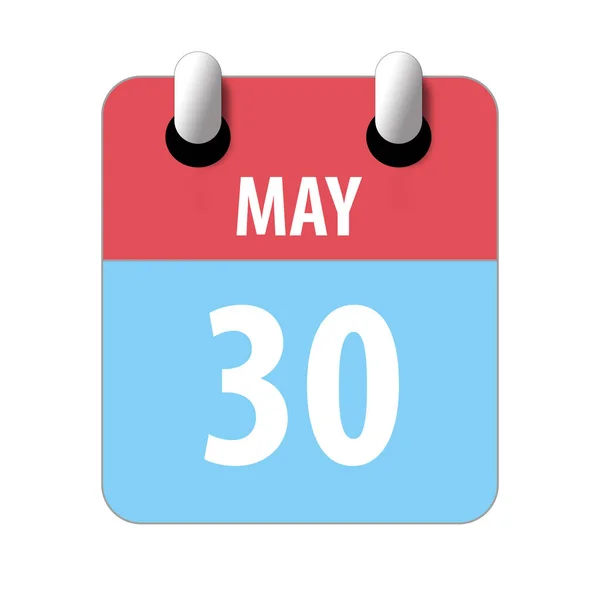 30 mei. Dag 30 van de maand, Eenvoudige kalender pictogram op witte achtergrond. Plannen. Tijdmanagement. Set kalenderpictogrammen voor webdesign. voorjaarsmaand, dag van het jaarconcept — Stockfoto