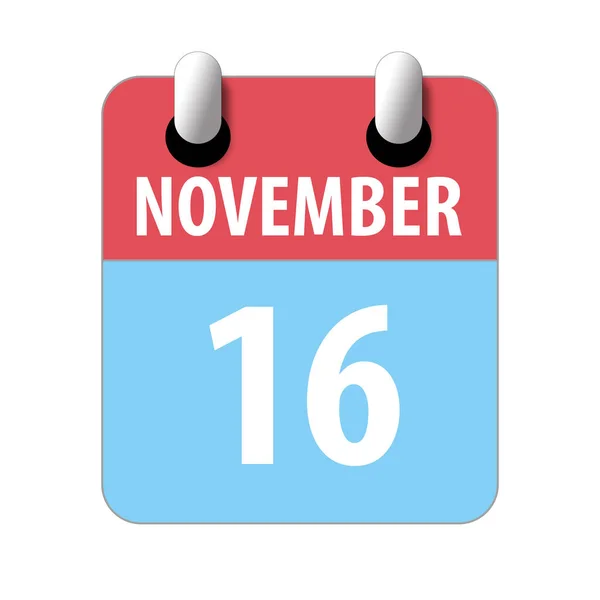 16 de noviembre. Día 16 del mes, icono de calendario simple sobre fondo blanco. Planeando. Gestión del tiempo. Conjunto de iconos de calendario para el diseño web. otoño mes, día del año concepto —  Fotos de Stock