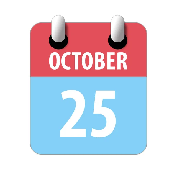 25 de octubre. Día 25 del mes, icono de calendario simple sobre fondo blanco. Planeando. Gestión del tiempo. Conjunto de iconos de calendario para el diseño web. otoño mes, día del año concepto —  Fotos de Stock