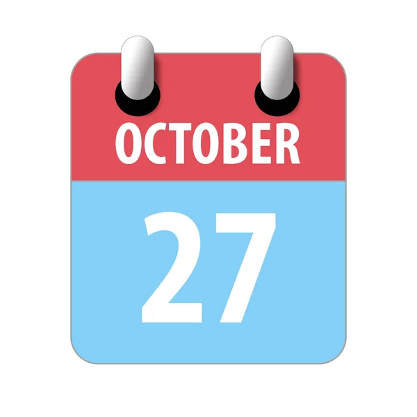 27 de octubre. Día 27 del mes, icono de calendario simple sobre fondo blanco. Planeando. Gestión del tiempo. Conjunto de iconos de calendario para el diseño web. otoño mes, día del año concepto — Foto de Stock