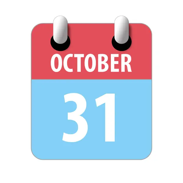 31 de octubre. Día 31 del mes, icono de calendario simple sobre fondo blanco. Planeando. Gestión del tiempo. Conjunto de iconos de calendario para el diseño web. otoño mes, día del año concepto — Foto de Stock