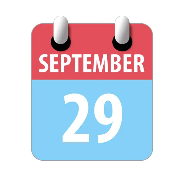 29. září. 29. den v měsíci, Jednoduchá ikona kalendáře na bílém pozadí. Plánování. Řízení času. Sada ikon kalendáře pro web design. podzimní měsíc, den koncepce roku — Stock fotografie
