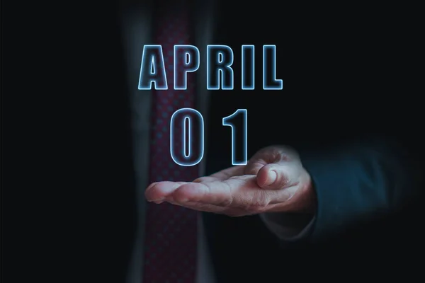 April 1St Den Měsíce Plánované Datum Narození Měsíc Den Umístěn — Stock fotografie