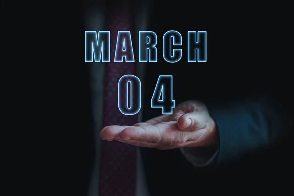 March 4Th Day Month Announcement Date Business Meeting Event Businessman — Stock Photo, Image