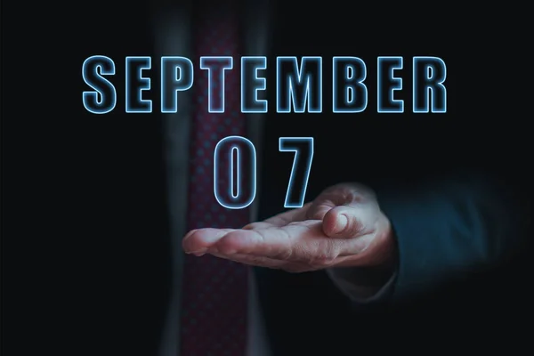 Σεπτεμβρίου Ημέρα Του Μήνα Ανακοίνωση Της Ημερομηνίας Της Επαγγελματικής Συνάντησης — Φωτογραφία Αρχείου