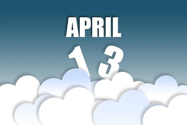 April 13Th Day Month Month Name Date Floating Air Beautiful — Stock Photo, Image