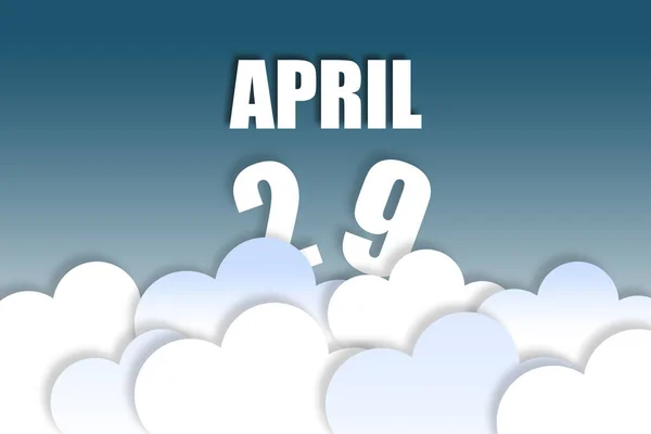 Abril Dia Mês Nome Mês Data Flutuando Fundo Céu Azul — Fotografia de Stock
