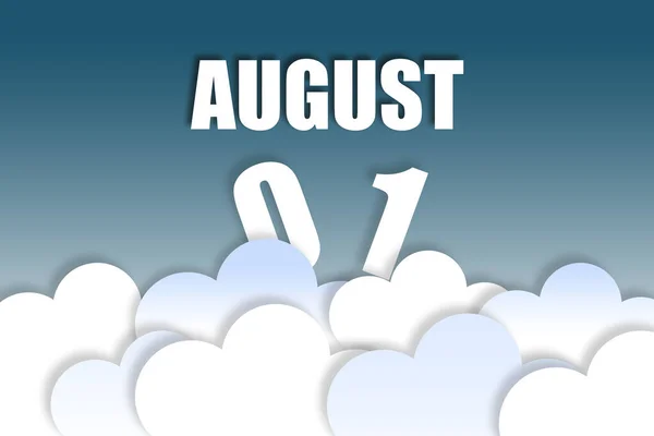 August Tag Des Monats Monatsname Und Datum Schweben Der Luft — Stockfoto