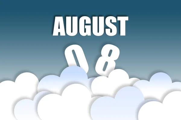 Augustus Dag Van Maand Maand Naam Datum Zwevend Lucht Prachtige — Stockfoto