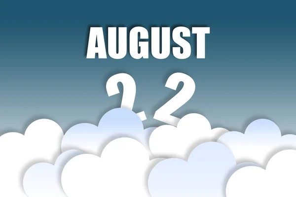 Den Augusti Dag Månaden Månadens Namn Och Datum Flyter Luften — Stockfoto