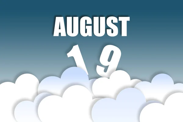 Den Augusti Dag Månaden Månadens Namn Och Datum Flyter Luften — Stockfoto