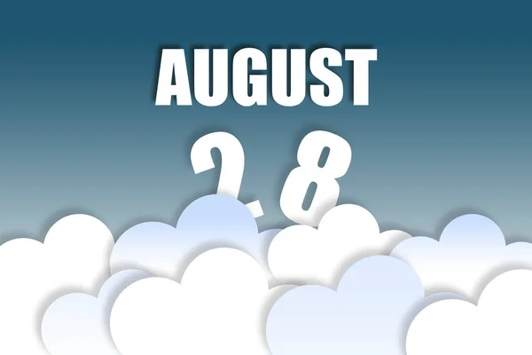 August 28Th Day Month Month Name Date Floating Air Beautiful — Stock Photo, Image