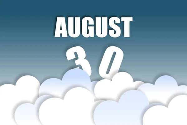 August 30Th Day Month Month Name Date Floating Air Beautiful — Stock Photo, Image