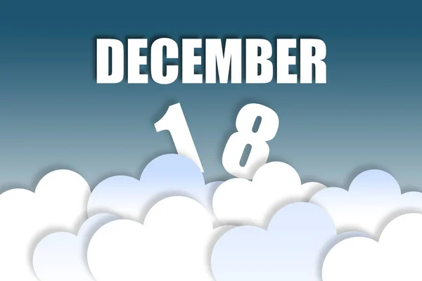 Dezembro Dia Mês Nome Mês Data Flutuando Fundo Céu Azul — Fotografia de Stock