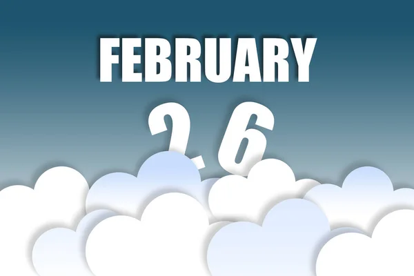 February 26Th Day Month Month Name Date Floating Air Beautiful — Stock Photo, Image