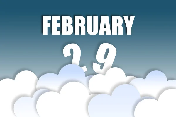 February 29Th Day Month Month Name Date Floating Air Beautiful — Stock Photo, Image