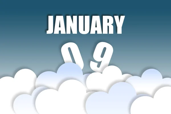 January 9Th Day Month Month Name Date Floating Air Beautiful — Stock Photo, Image