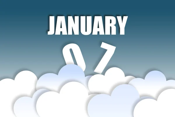 January 7Th Day Month Month Name Date Floating Air Beautiful — Stock Photo, Image