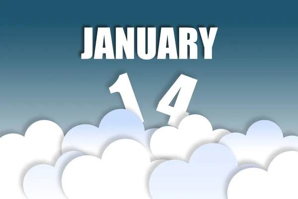 Den Januari Dag Månaden Månadens Namn Och Datum Flyter Luften — Stockfoto