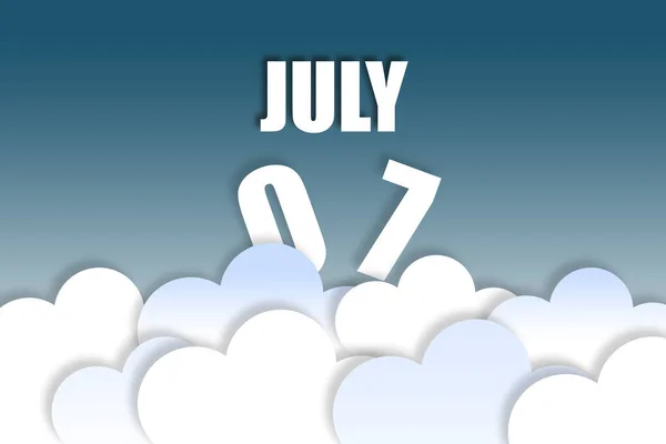 July 7Th Day Month Month Name Date Floating Air Beautiful — Stock Photo, Image