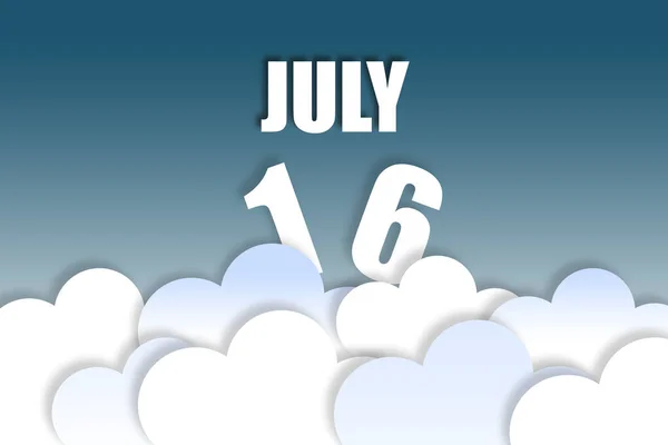 July 16Th Day Month Month Name Date Floating Air Beautiful — Stock Photo, Image