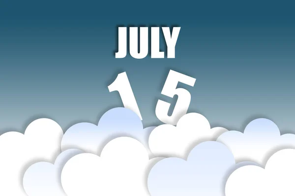 Den Juli Dag Månaden Månadens Namn Och Datum Flyter Luften — Stockfoto