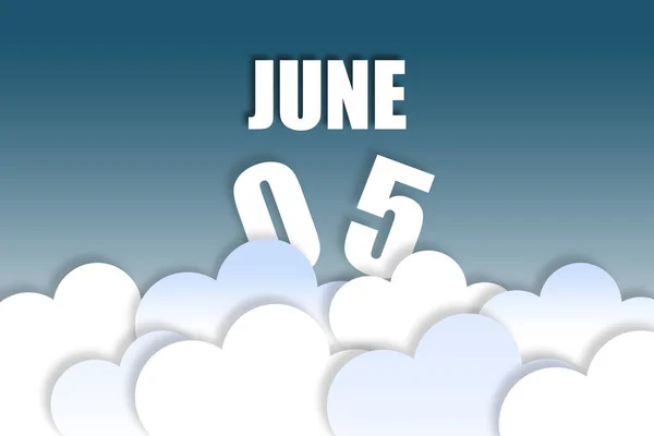 Juni Dag Månaden Månadens Namn Och Datum Flyter Luften Vacker — Stockfoto