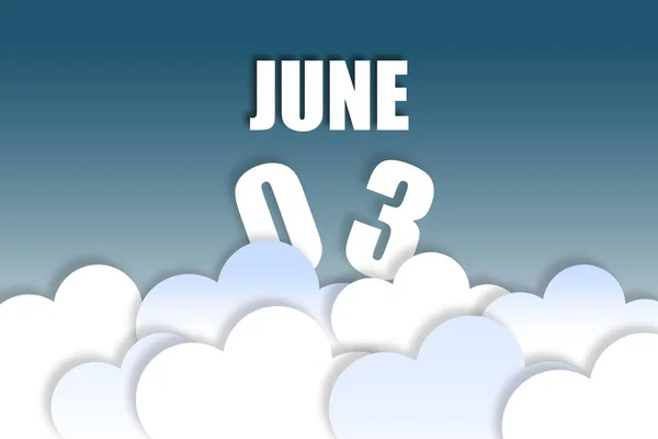 June 3Rd Day Month Month Name Date Floating Air Beautiful — Stock Photo, Image