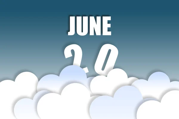 Juni Tag Des Monats Monatsname Und Datum Schweben Der Luft — Stockfoto
