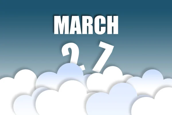 March 27Th Day Month Month Name Date Floating Air Beautiful — Stock Photo, Image