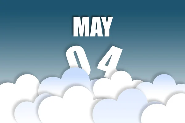 Maio Dia Mês Nome Mês Data Flutuando Fundo Céu Azul — Fotografia de Stock