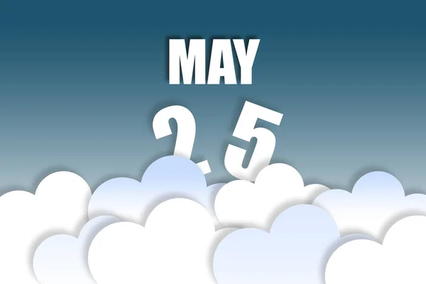 Maio Dia Mês Nome Mês Data Flutuando Fundo Céu Azul — Fotografia de Stock