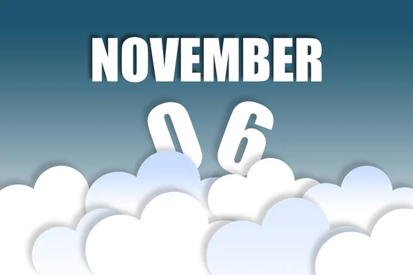 Listopada Dzień Miesiąca Miesięczna Nazwa Data Unoszące Się Powietrzu Pięknym — Zdjęcie stockowe