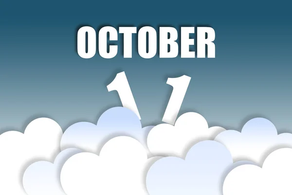 Października Dzień Miesiąca Miesięczna Nazwa Data Unoszące Się Powietrzu Pięknym — Zdjęcie stockowe