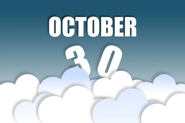 Października Dzień Miesiąca Miesięczna Nazwa Data Unoszące Się Powietrzu Pięknym — Zdjęcie stockowe