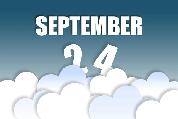 September 24Th Day Month Month Name Date Floating Air Beautiful — Stock Photo, Image