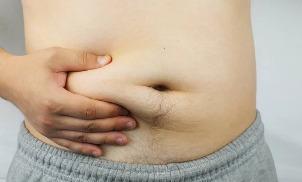 Medico Esamina Uomo Dispositivo Medico Concetto Obesità Obesità — Foto Stock