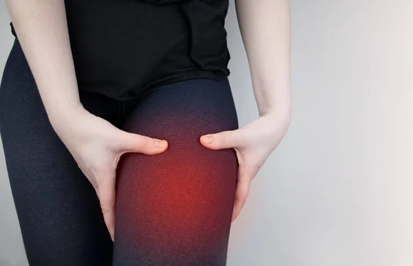 Bir Kadın Kalça Ağrısından Muzdarip Travma Eklem Osteoartrit Için Kalça — Stok fotoğraf