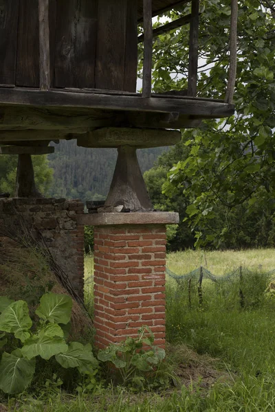 Stilt Graanschuur Het Noordwesten Van Spanje Bekend Als Horreo — Stockfoto