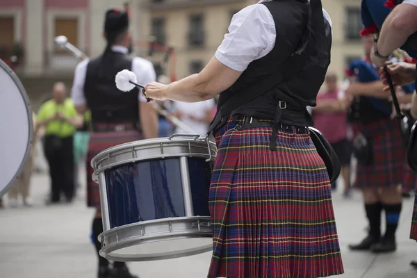 Scottish Traditional Pipe Band — Stock Photo, Image