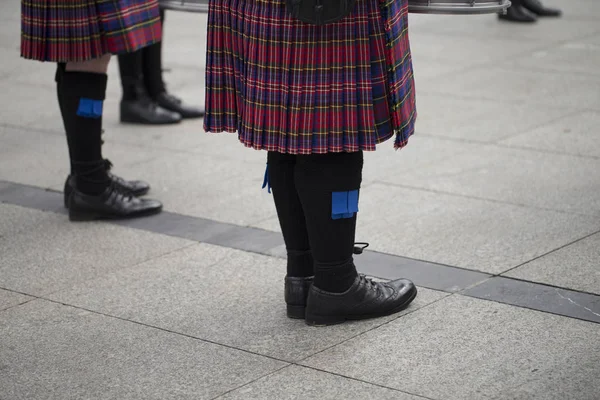 Banda Tubos Tradicional Escocesa — Fotografia de Stock