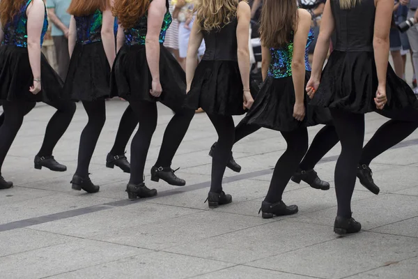 Les Danseurs Irlandais Dansent — Photo