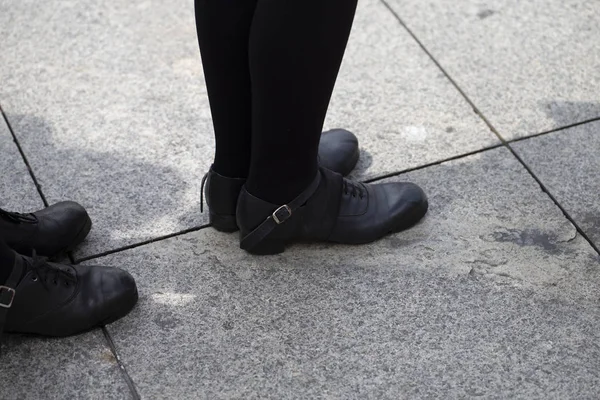 Close Dos Sapatos Dançarinos Irlandeses — Fotografia de Stock