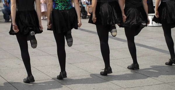 Irish Dancers Dancing — Stock Photo, Image