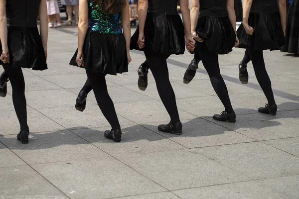 Les Danseurs Irlandais Dansent — Photo