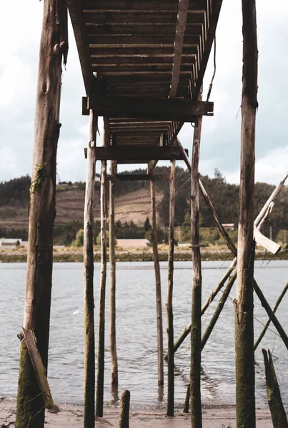 Viejo Muelle Río — Foto de Stock