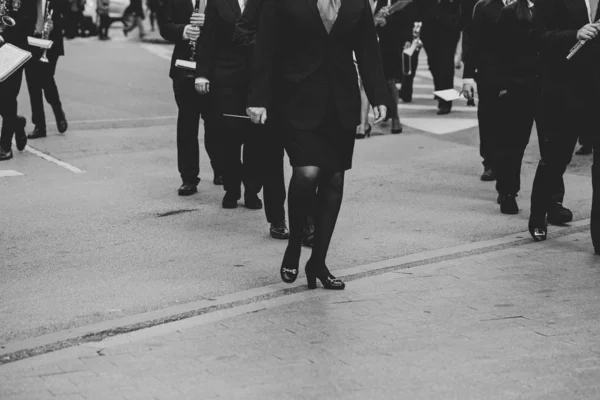 Musique Procession Semaine Sainte Asturies — Photo