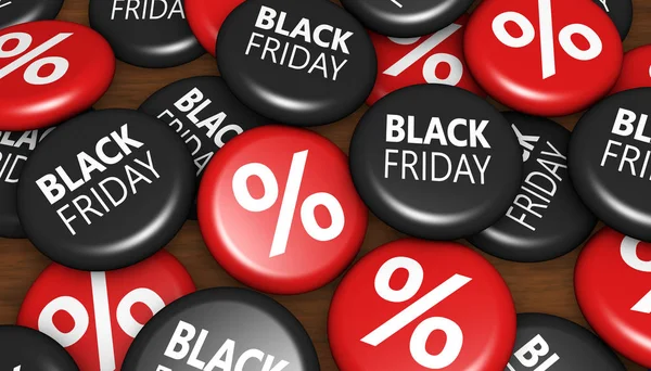 Černý pátek sleva prodej nakupování — Stock fotografie