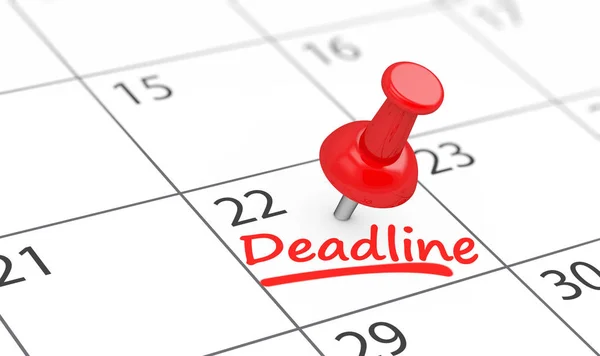 Business Deadline Calendar Concept — Stock Photo, Image