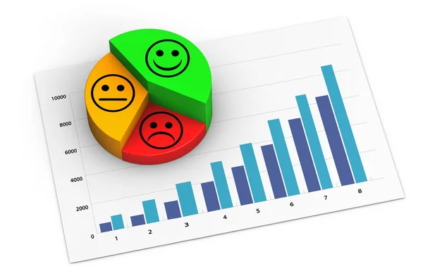 Müşteri pazarlama Analytics iş büyüyen bir pozitif — Stok fotoğraf